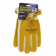 Tillman 1414 TopGrain Pearl Cowhide Split Leather Drivers Protective Work Gloves