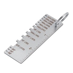 2 Pack Stainless Steel Sheet Metal Thickness Gauge Wire Size Measuring Tool