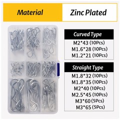 1mm 1.2mm 1.5mm 2mm 2.5mm 3mm 4mm – 7mm BZP & 304 R Clip Beta Pins Clevis Brake