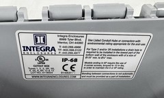 Integra Enclosure 10″x8″x6″ P10086 Opaque, Hinged Cover Integrated Latch