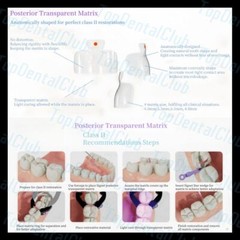 1Kit Dental Clear Matrix BT Bow Tranparent Matrices Fit BioClear Black Triangle