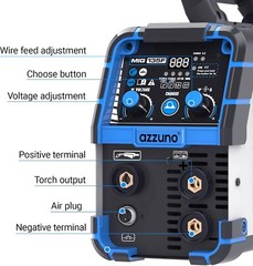 AZZUNO 135A MIG Welder 110V Flux MIG/Lift TIG/Stick 3 in1 IGBT Welding Machine