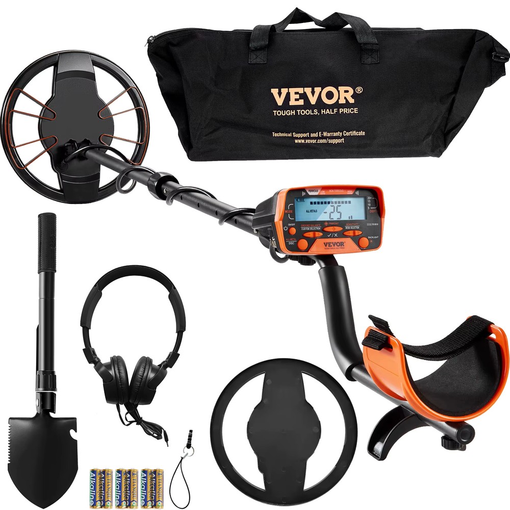 VEVOR 7 Modes Metal Detector for Adults & Kids Waterproof with LCD Display Stem