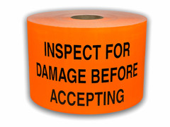 3X5, INSPECT FOR DAMAGE BEFORE ACCEPTING, 500 labels per roll, 1-12 Rolls
