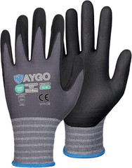 Safety Work Gloves, Microfoam Nitrile Coated, Men Women,Kg18N | Anti-Slip Grip,