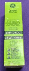 GE Biax D ECO 13W 4 Pin CFL 97596 F13DBX/835/ECO4P G24q-1 Base Light Bulb – NOS