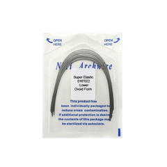 10pcs/pk Orthodontic Arch Wire Niti Stainless Steel Round Rectangular Natural