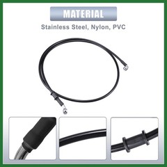 Motoforti 150cm AN3 M10 Car Hydraulic Brake Line Oil Hose Pipe Fitting 28° 90° S