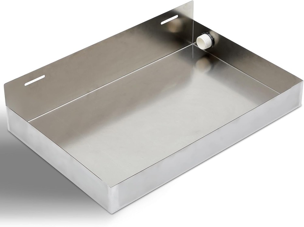 Blulu Wall Mounted Tankless Water Heater Drain Pan – 20 x 13 x 2.5 – Galvanized
