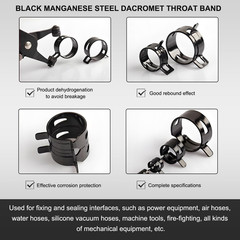 3/8 ID Spring Band Type Clamps Manganese Steel Fuel Line Pipe 20PCS 10mm