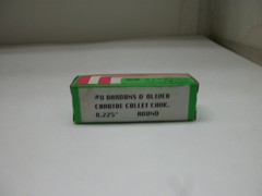 BARDONS & OLIVER # 0 SIZE 0.225″ CARBIDE COLLECT CHUK. ROUND NEW IN BOX