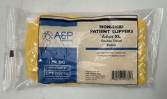 ASP Medical LPT150DYL Non-Skid Patient Slippers, Adult XL, Yellow – 1 pair