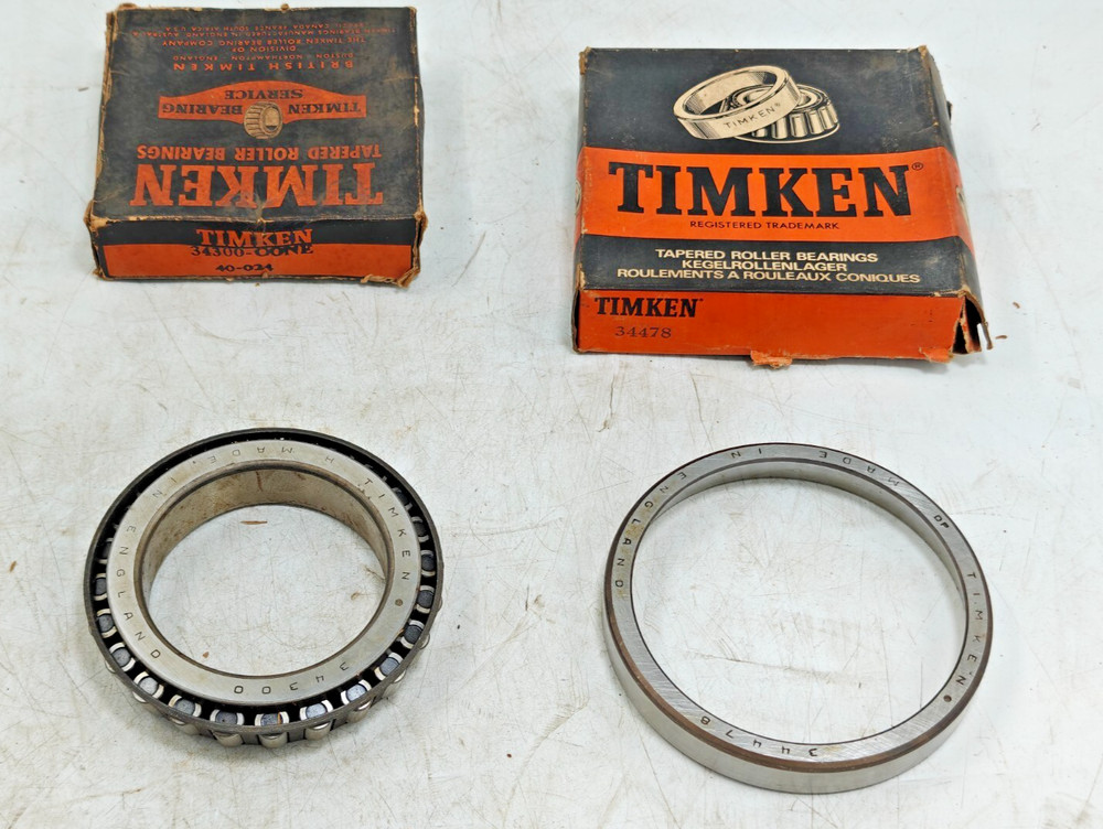 34300/34478 Timken New Tapered Roller Bearing Cone&Cup Timken 34300 / 34478 USA