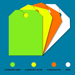 Versa-Tags Fluorescent Green Blank Car Mirror Hang Tags, 50-Pack | 8.5″ X 11.5″