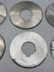 Lot of 6 Globus 2-3/4″ x .040″ Thick HSS Slitting Saws 72 Teeth 1.00″ Arbor Hole
