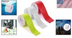 High-Visibility Reflective Warning Tape – 3 Rolls of Waterproof Safety Stickers