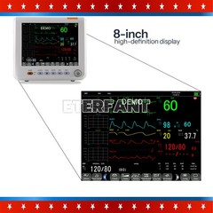 ETERFANT Patient Vital Signs Monitor Multi-Parameter ECG/NIBP/TEMP/RESP/SPO2/PR