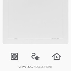 10×10 Inch White Access Panel Drywall ABS Plastic Square Wall Ceiling Door