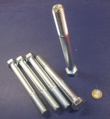 Grade 5 Zinc Cap Screw Bolt, Steel, PT, 3/4″-10 x 7.00″ Length, 5 Pcs
