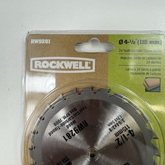 Rockwell RW9281 4.5″ 24 Tooth Carbide Tipped TCT Circular Wood Blade 2 Pack NEW
