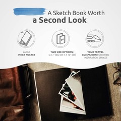 ZenART B6 Small Art Journal – Thick (5″ x 7″), Spotty Leather 120gsm