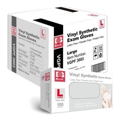 Disposable Gloves Vinyl Basic Synmax Exam Gloves Powder-Free Latex-Free