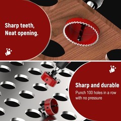 12-piece Hole Saw Kit, 8 Sizes 3/4″ To 2-1/2″ Hole Saw Set In Case With Arbors