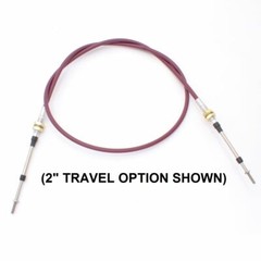 3 Series Push-Pull Cable, Bulkhead Hubs, 10-32 Rods, (choose travel option)