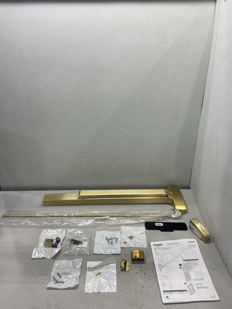 Allegion Falcon 3′ Surfave Vertical Rod Exit Device Satin Brass 25-V-EO 4 3