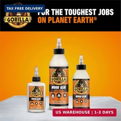 Gorilla Ultimate Waterproof Wood Glue, Natural Wood Color, 8 Ounce (Pack of 1) –