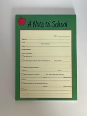 SHAPES ETC. 50 Sheets Note to School – Notes Parents 5″ x 0.3″, Multicolor
