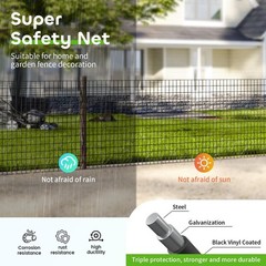 Welded Wire Fencing 36 Inch x 100 Foot, 2 Inch x 3 Inch 16GA Black Hardware C…