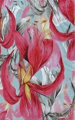 100 10×13 Red Tropical Flowers Custom Designer Poly Mailers Envelopes Bags