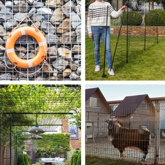 Welded Wire Fencing 36 Inch x 100 Foot, 2 Inch x 3 Inch 16GA Black Hardware C…