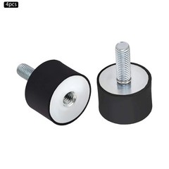 4pcs M8 Thread Rubber Mounts Vibration Isolators Rubber Shock Absorber