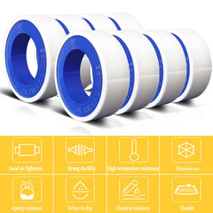 VOTMELL 8 Rolls 1/2 Inch(W) X 520 Inches(L) Teflon Plumbers Tape,Pipe Sealing &