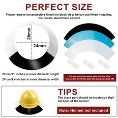 Hard Hat Sun Visors Compatible with MSA V-Gard Shade Full Brim Attachment, 69…