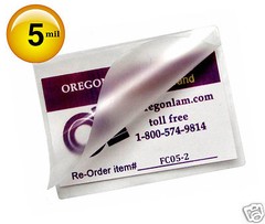 200/pack File Card size Hot 5 Mil Laminating Pouches 3-1/2 x 5-1/2 Clear 3.5×5.5
