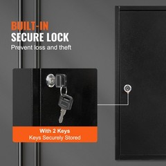 VEVOR 100-Key Cabinet Key Lock Box with Adjustable Racks & Colorful Key Tags