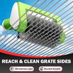 Electric Grill Brush, 2-Speed BBQ Grill Brush with LED Light/Screen Powerful