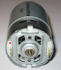 12V Electric High Speed DC Motor with Long Splined 3.17mm Dia Shaft – Fan Cooled