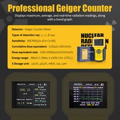 Nuclear Radiation Detector Radioactive Meter Geiger Counter Beta Gamma X-Ray US