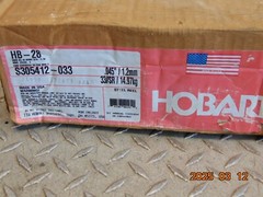 HOBART HB-28 WELDING WIRE .045″/1.2mm 33#SR/14.97kg 33LB AWS A5.18 ASME SFA 5.18