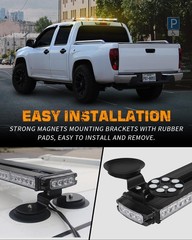 45.5″ LED Roof Top Strobe Light Bar Emergency Warning Light Magnetic Double Side