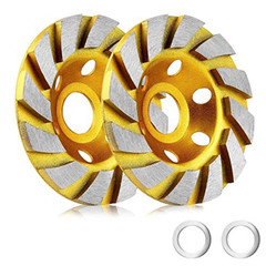 2 Pcs 4 inch Diamond Segment Grinding Wheel Disc Grinder Cup Concrete Stone C