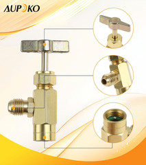 R1234YF Self-Sealing Can Tap with Left Hand Threaded, 1/2’’ to 1/4’’ SAE Dispens