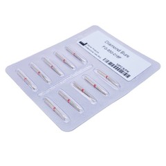 Dental Diamond Burs FG 850/016F Round End Taper Fine Grit Red High Speed Dia Bur