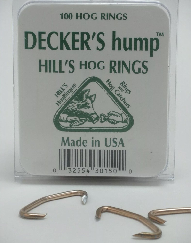 Decker Manufacturing Company, Decker’s Hump Hill’s No.3 Hog Rings,100 Count Box