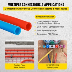 1/2″ 2x 300ft Pex Pipe Tubing Oxygen Barrier EVOH Pex-B Red Radiant Floor