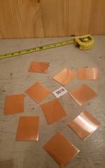 copper shim 2.4″ x 2″ 0.023″ Welding 027 .023 023 Sheet Rectangle TEN PIECE